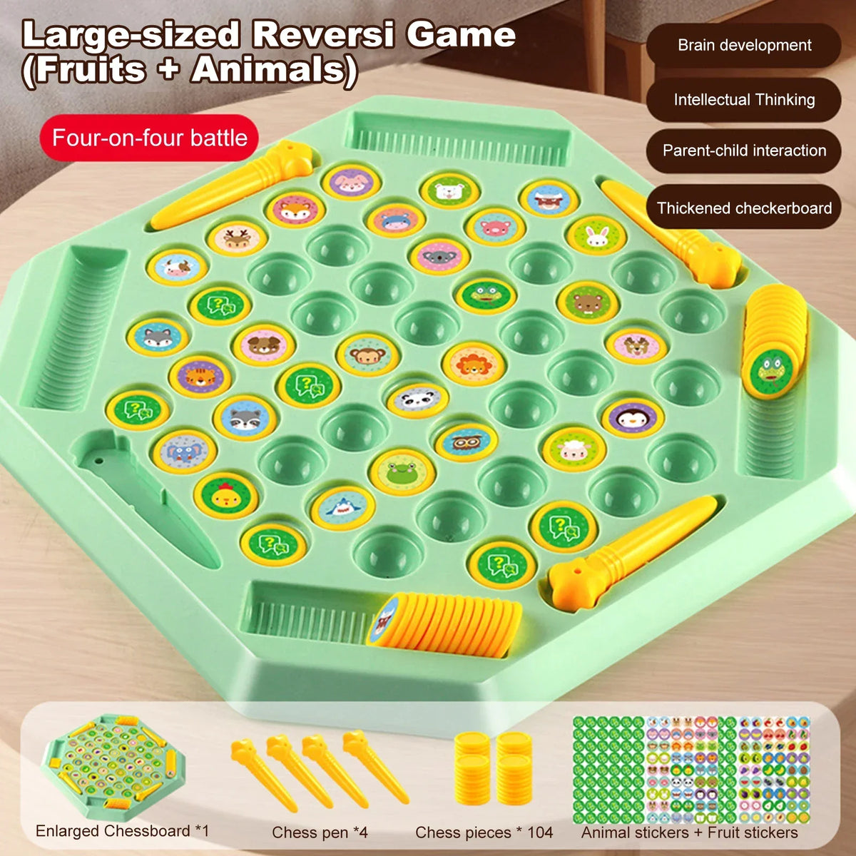 Juego de mesa de memoria con fichas giratorias