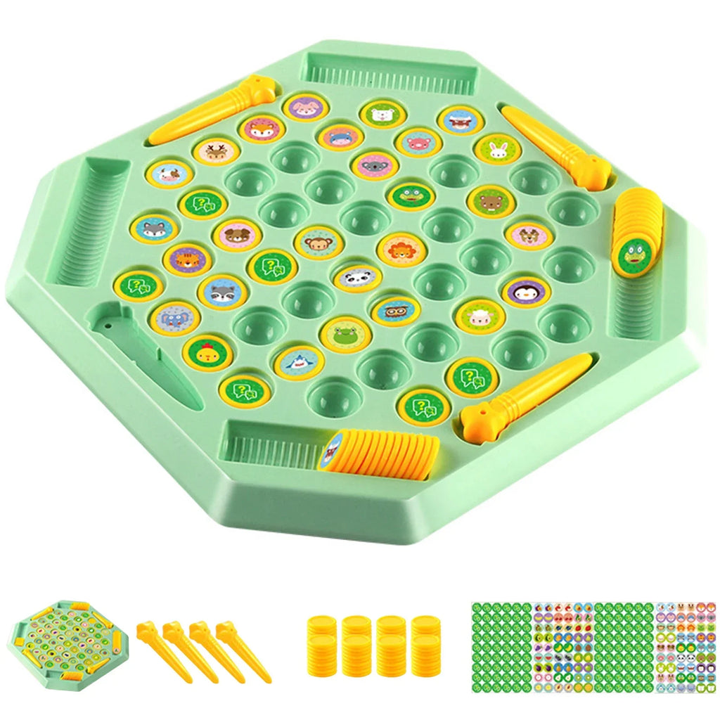 Juego de mesa de memoria con fichas giratorias
