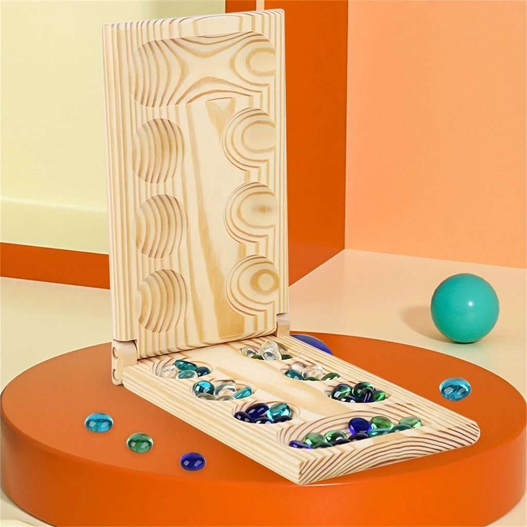 Juego de mesa Mancala de madera natural