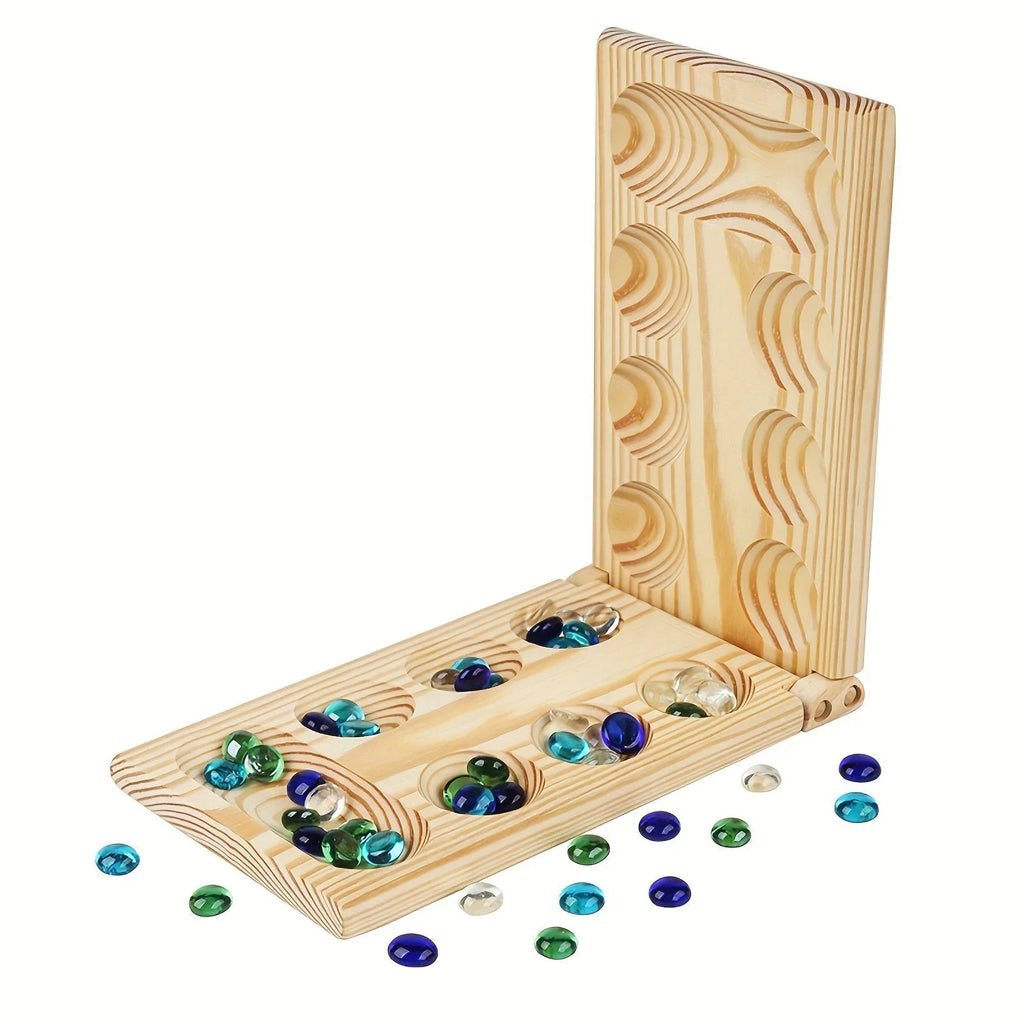 Juego de mesa Mancala de madera natural