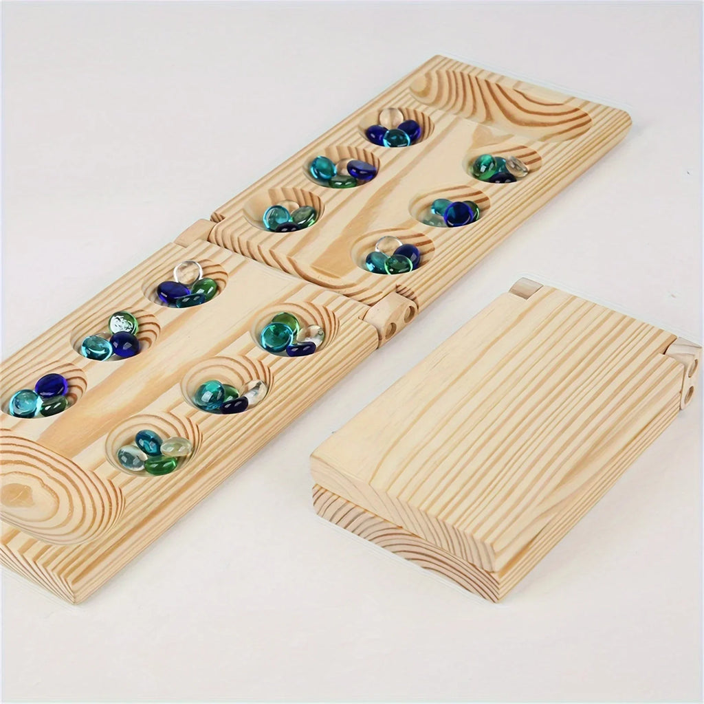 Juego de mesa Mancala de madera natural