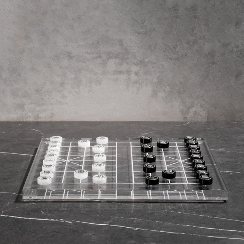 Juego de mesa transparente moderno