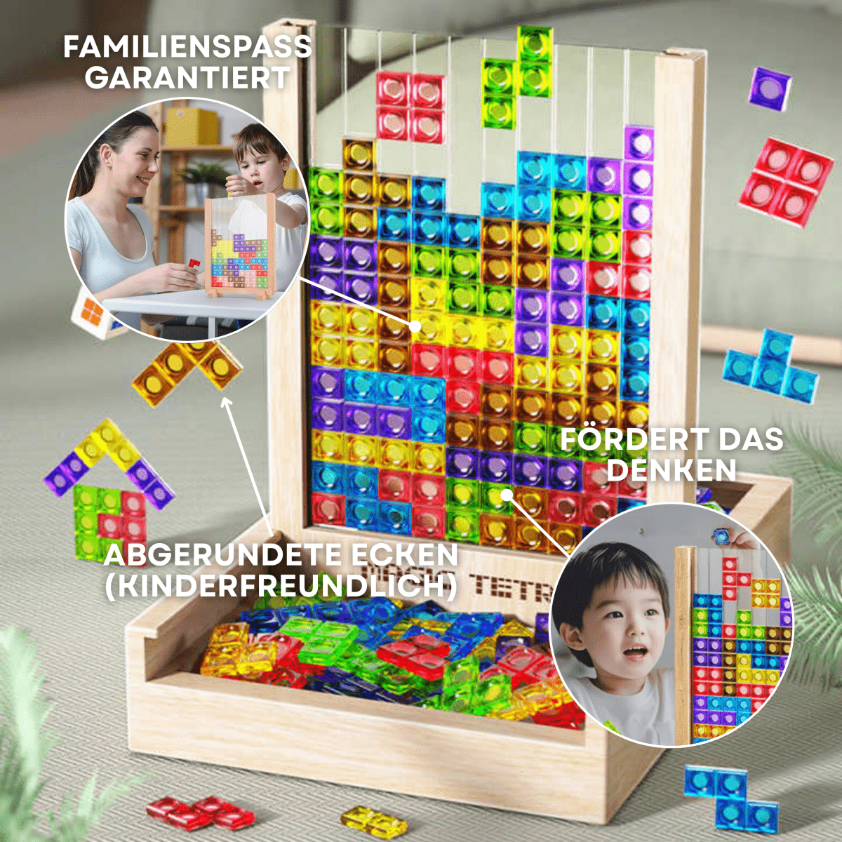 Juego de puzle Tetris sostenible para toda la familia