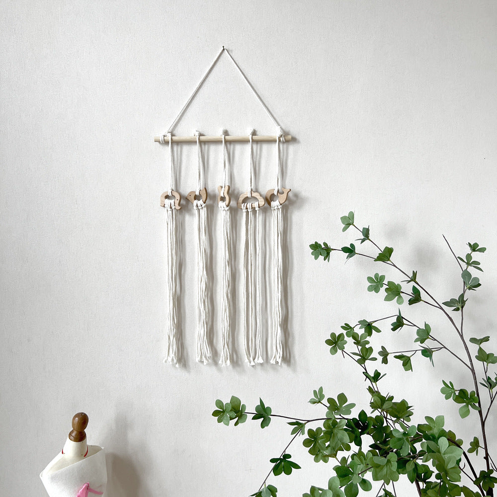 Juguete colgante de macramé decorativo antiestrés