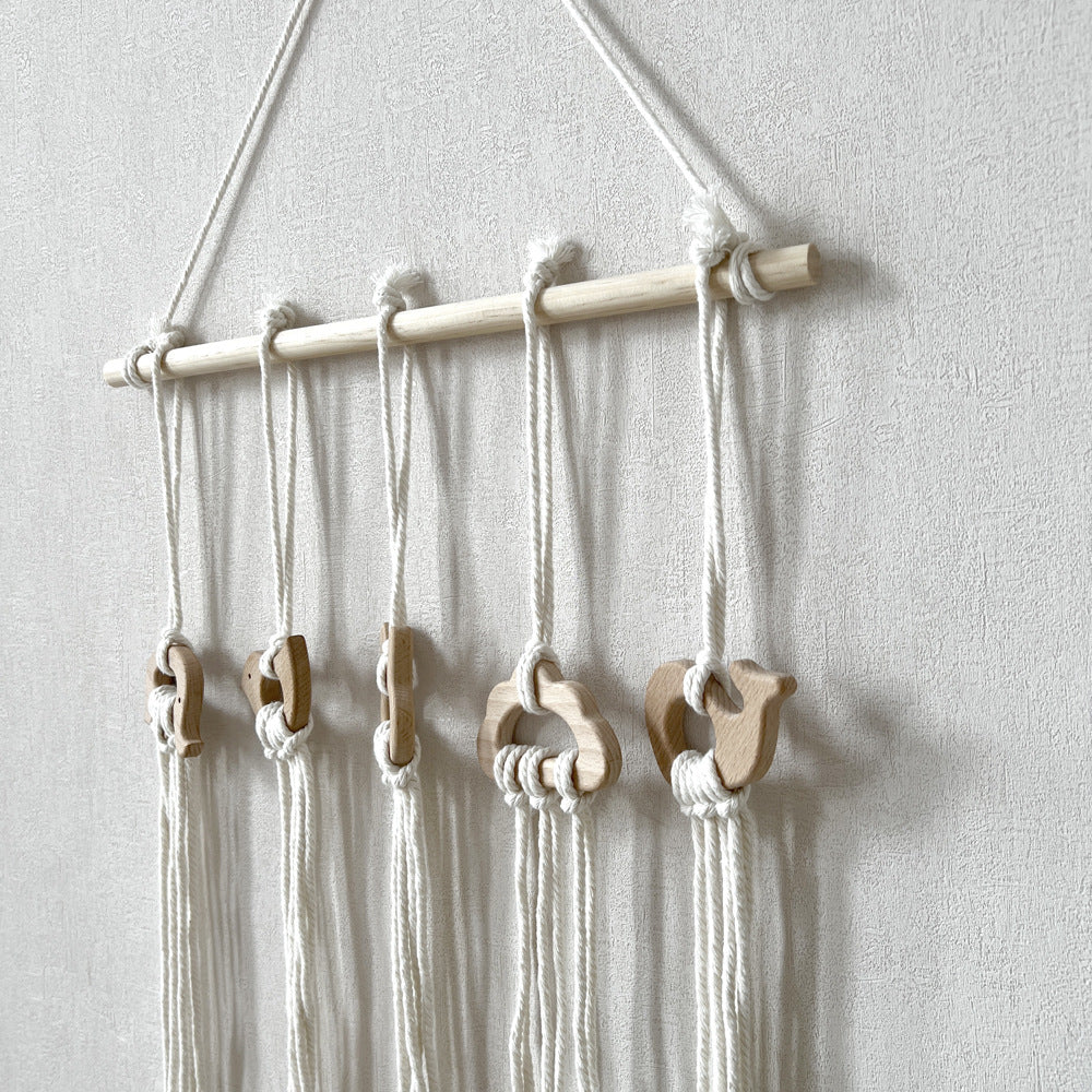 Juguete colgante de macramé decorativo antiestrés
