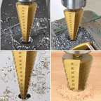 Kit de brocas escalonadas SpeedCut – Acero rápido con titanio para madera, plástico y metal
