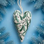 Kit de bordado navideño DIY con forma de corazón