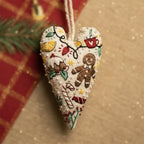 Kit de bordado navideño DIY con forma de corazón