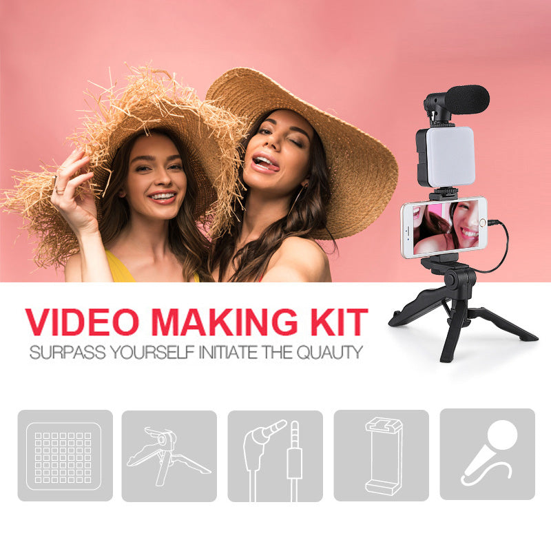 Kit de iluminación con micrófono para vlogging