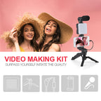Kit de iluminación con micrófono para vlogging