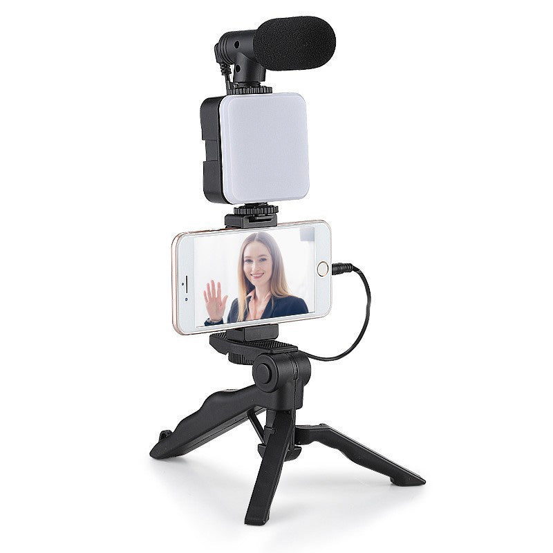 Kit de iluminación con micrófono para vlogging