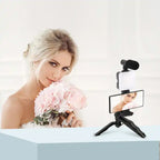 Kit de iluminación con micrófono para vlogging