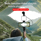 Kit de iluminación con micrófono para vlogging