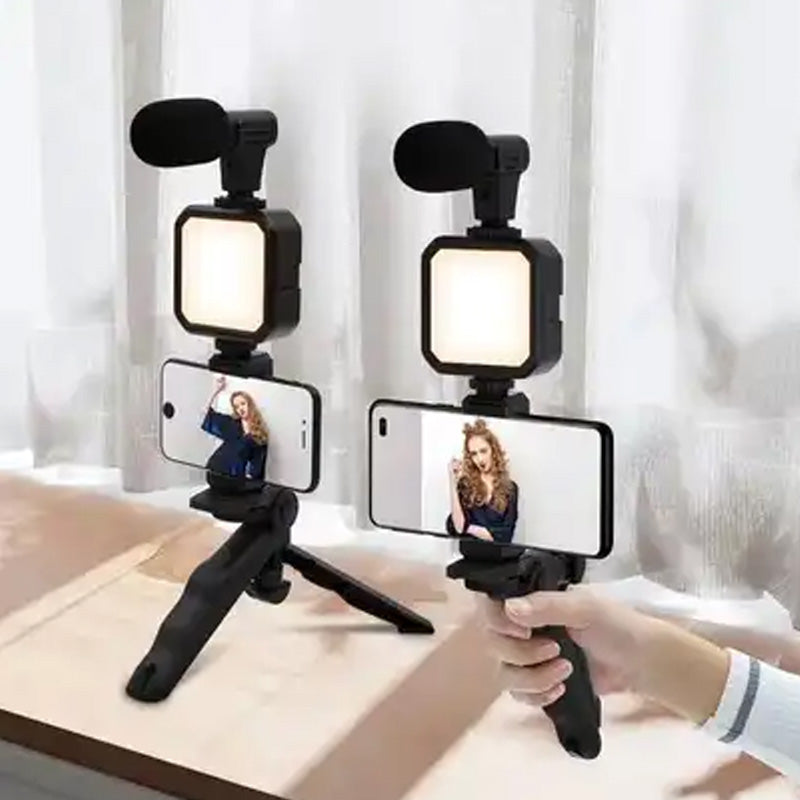 Kit de iluminación con micrófono para vlogging