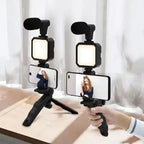Kit de iluminación con micrófono para vlogging