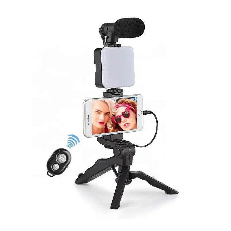 Kit de iluminación con micrófono para vlogging