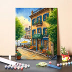 Kit de pintura por números con lienzo de librería