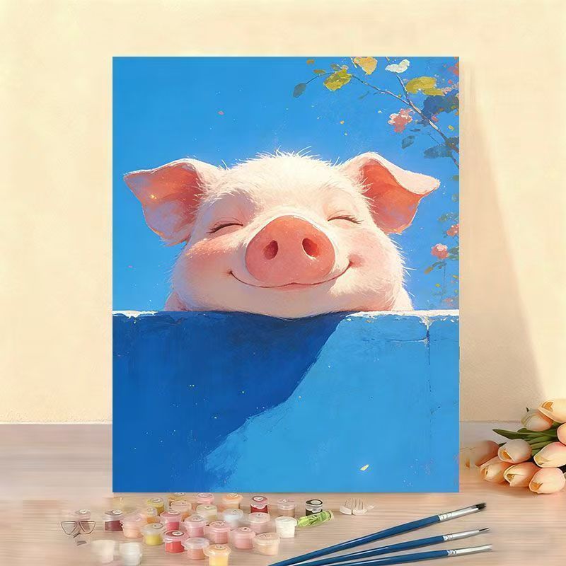 Kit de pintura por números con lienzo decorativo