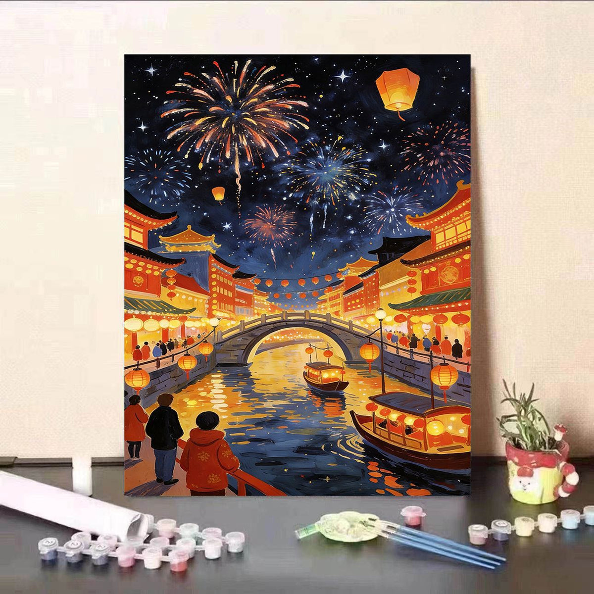 Kit de pintura por números sobre lienzo