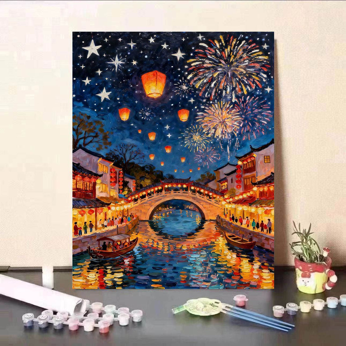 Kit de pintura por números sobre lienzo