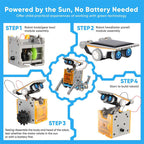 Kit de robot solar STEM para niños – juguete de construcción DIY 12 en 1 y 13 en 1