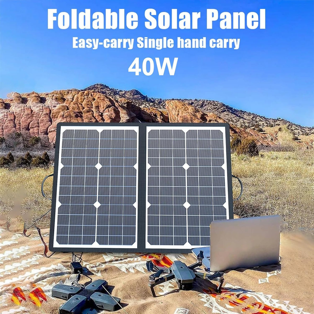 Kit de panel solar plegable SolaraX 1000 W – Energía portátil off-grid con carga MPPT