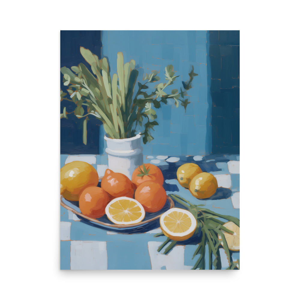 Lámina decorativa mesa con frutas