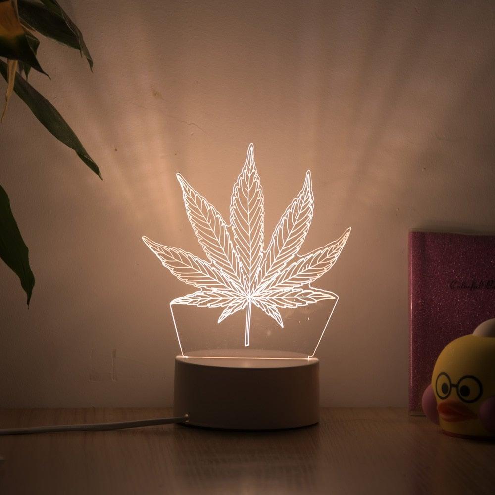Lámpara 3D con efecto holográfico