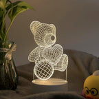 Lámpara 3D con efecto holográfico