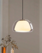 Lámpara colgante de cristal con cúpula elegante
