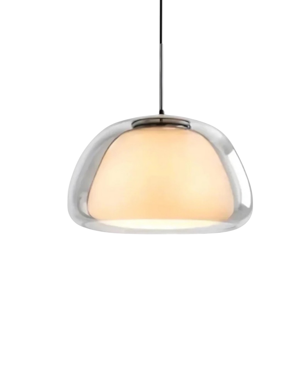 Lámpara colgante de cristal con cúpula elegante