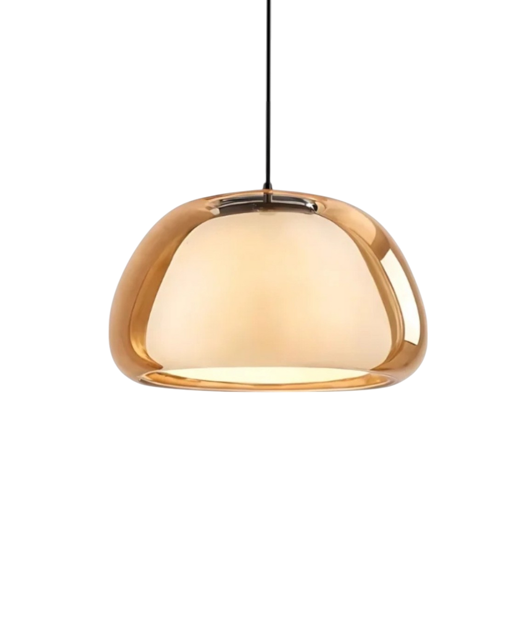 Lámpara colgante de cristal con cúpula elegante