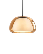 Lámpara colgante de cristal con cúpula elegante