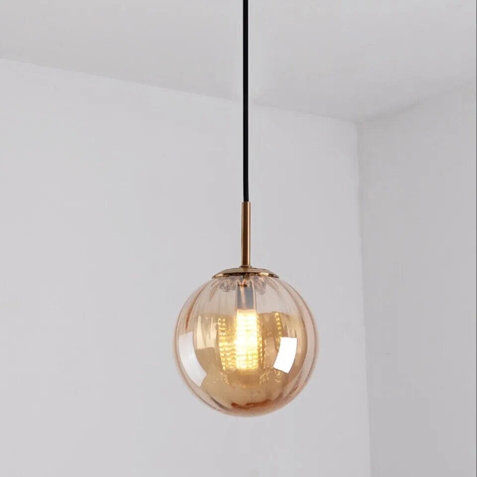 Lámpara colgante de cristal con luz regulable