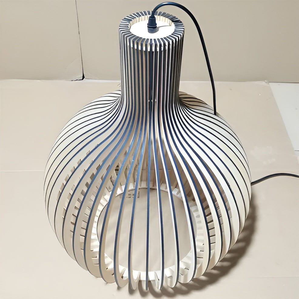 Lámpara colgante de madera ajustable con iluminación LED vintage