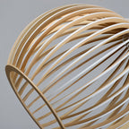 Lámpara colgante de madera ajustable con iluminación LED vintage