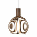 Lámpara colgante de madera ajustable con iluminación LED vintage