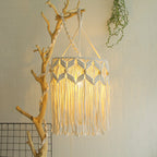 Lámpara colgante decorativa de macramé