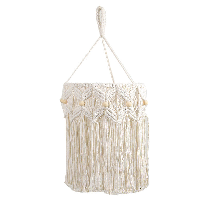 Lámpara colgante decorativa de macramé
