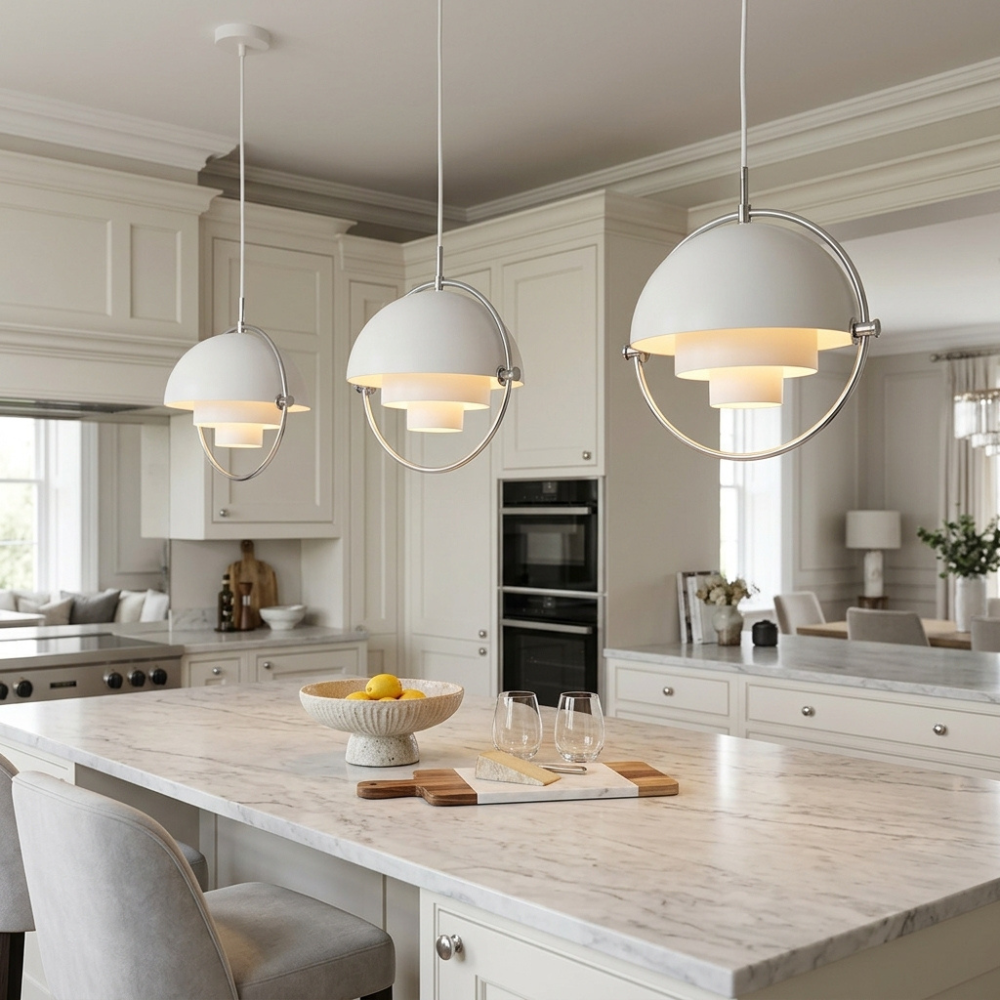 Lámpara colgante geométrica con esfera ajustable Bauhaus moderna para cocina