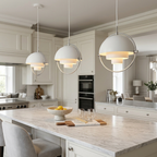 Lámpara colgante geométrica con esfera ajustable Bauhaus moderna para cocina