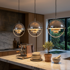 Lámpara colgante geométrica con esfera ajustable Bauhaus moderna para cocina