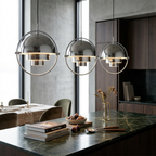 Lámpara colgante geométrica con esfera ajustable Bauhaus moderna para cocina