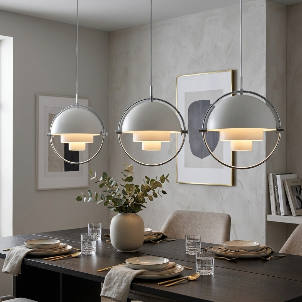 Lámpara colgante geométrica con esfera ajustable Bauhaus moderna para cocina