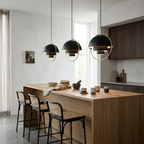 Lámpara colgante geométrica con esfera ajustable Bauhaus moderna para cocina