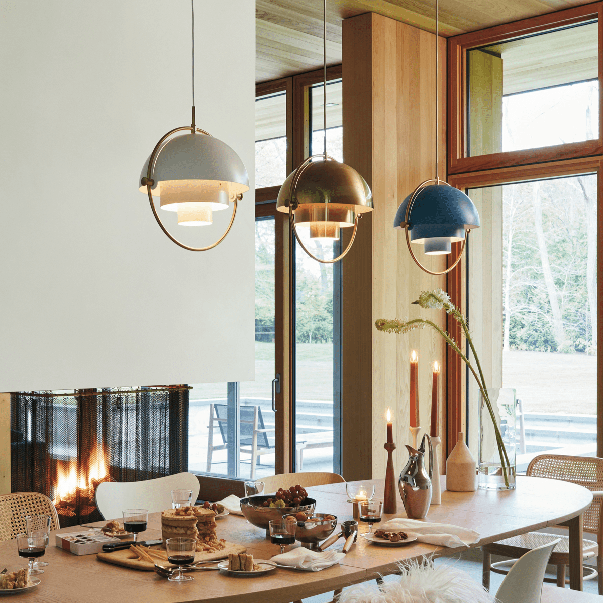 Lámpara colgante geométrica con esfera ajustable Bauhaus moderna para cocina