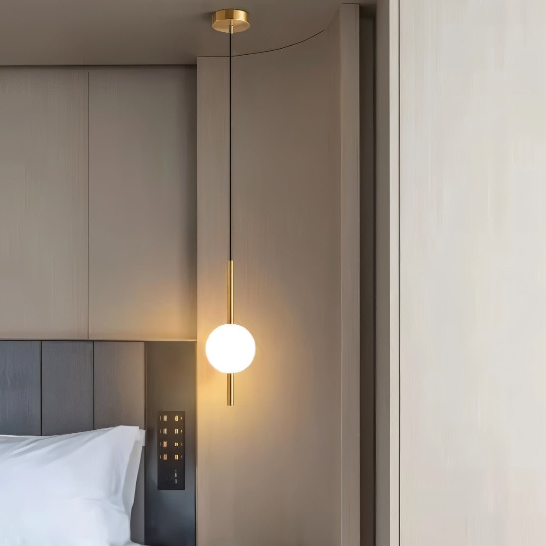 Lámpara colgante LED Afzal con diseño nórdico minimalista y altura ajustable