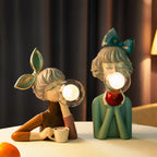 Lámpara de mesa artesanal Artisan Sisters