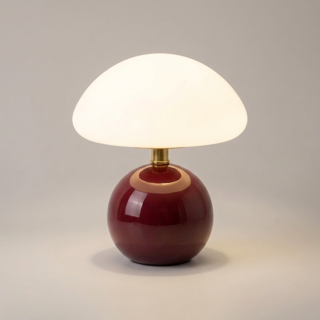Lámpara de mesa con forma de seta para luz ambiental suave