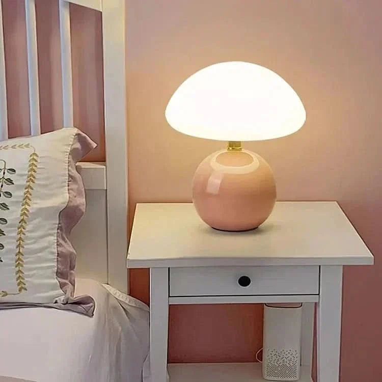 Lámpara de mesa con forma de seta para luz ambiental suave